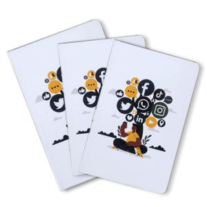 Pack of 3 White Notebooks